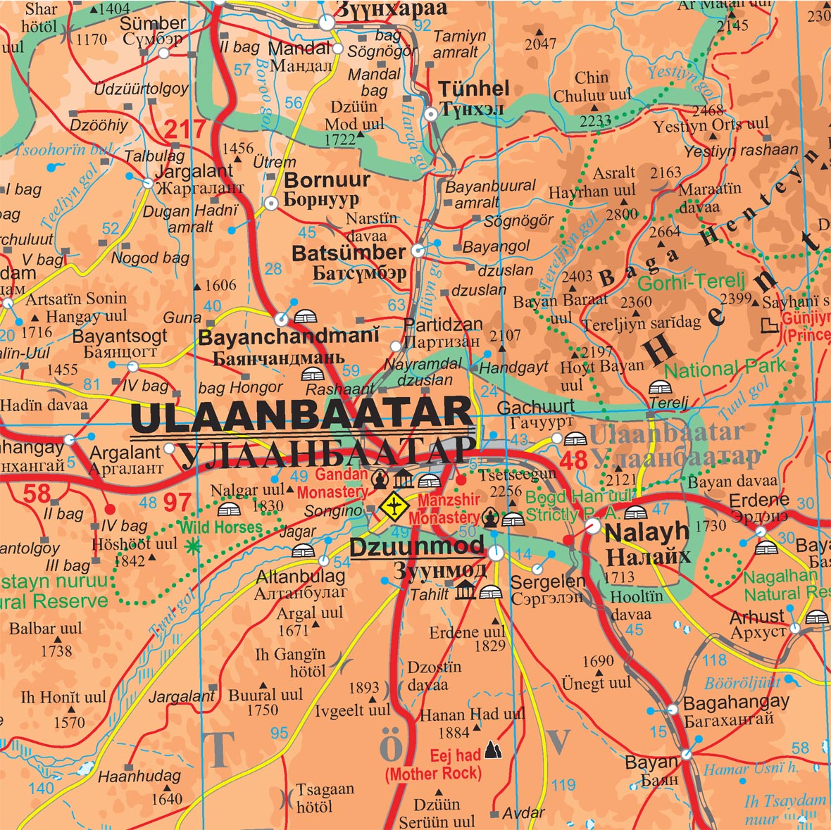 Mongolia map