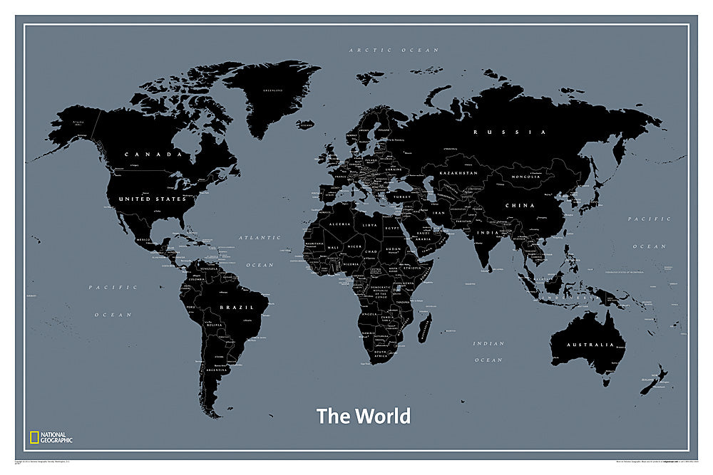 מפת העולם המודרנית של נשיונל גיאוגרפיק