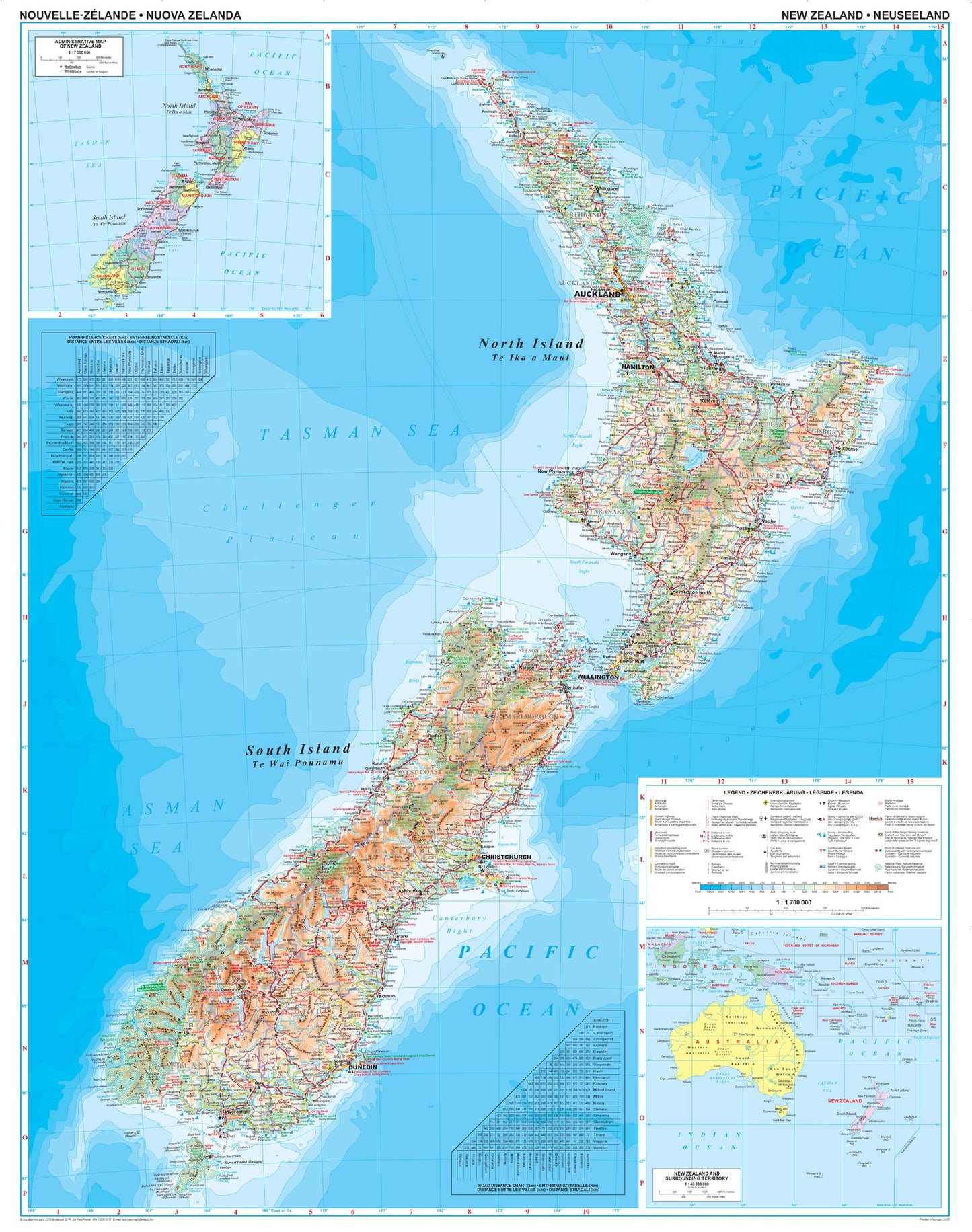 New Zealand map 