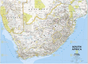 מפת דרום אפריקה של נשיונל גיאוגרפיק בגודל 80 על 60 ס"מ