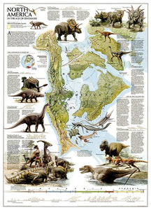 מפת צפון אמריקה בעידן הדינוזאורים